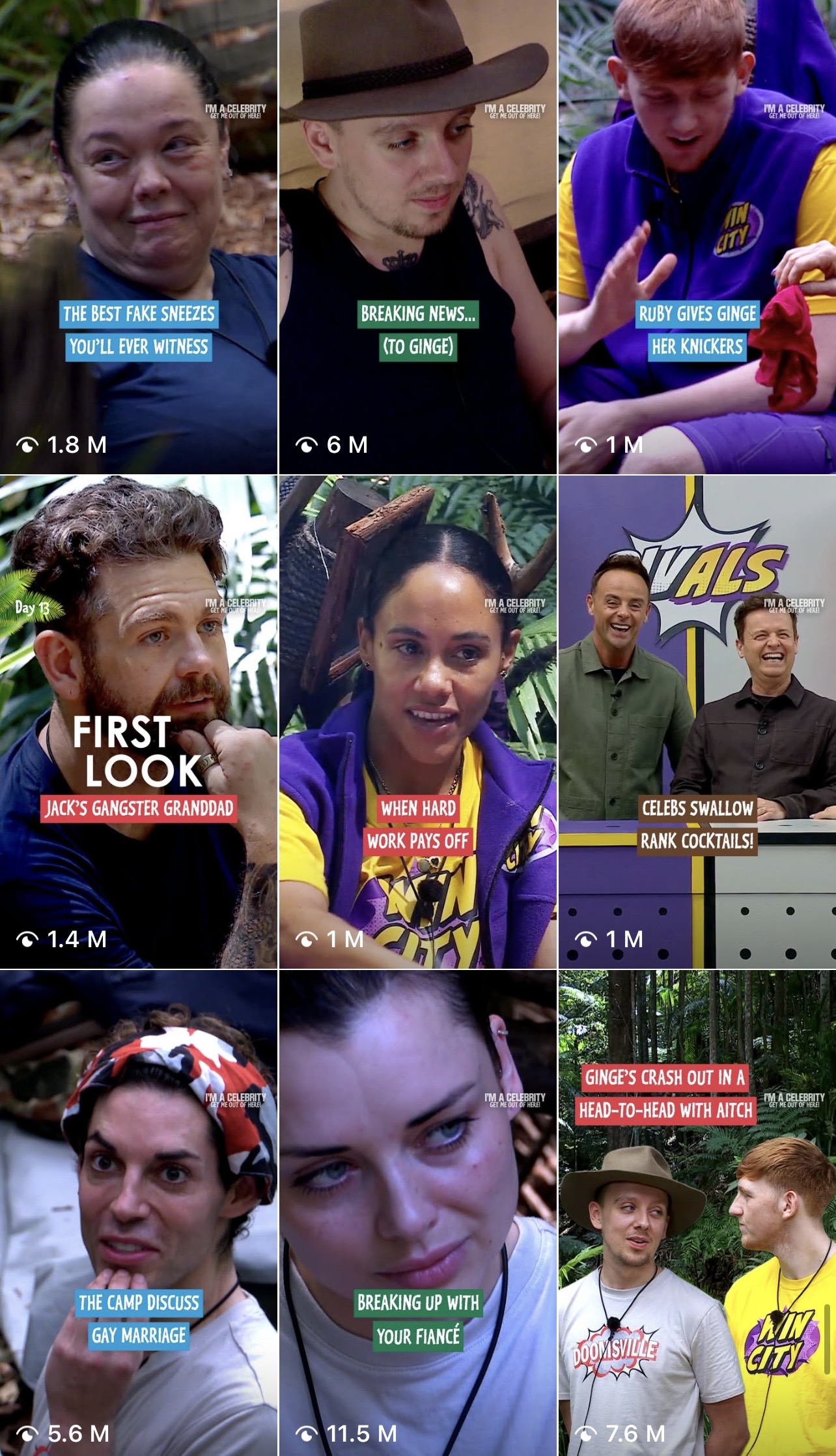 I'm A Celebrity social content example 2