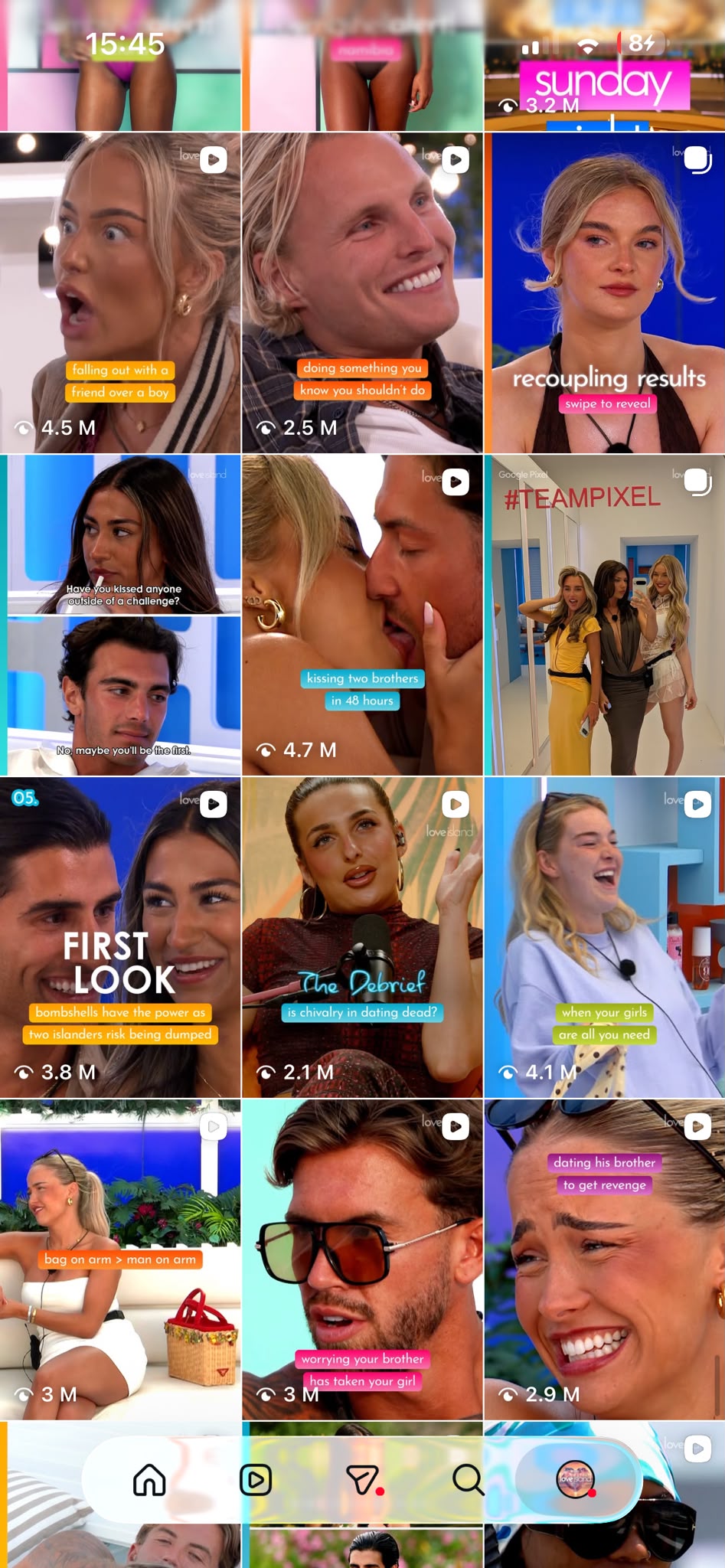 Love Island social content example 1