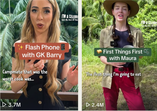 I'm A Celebrity social content example 3